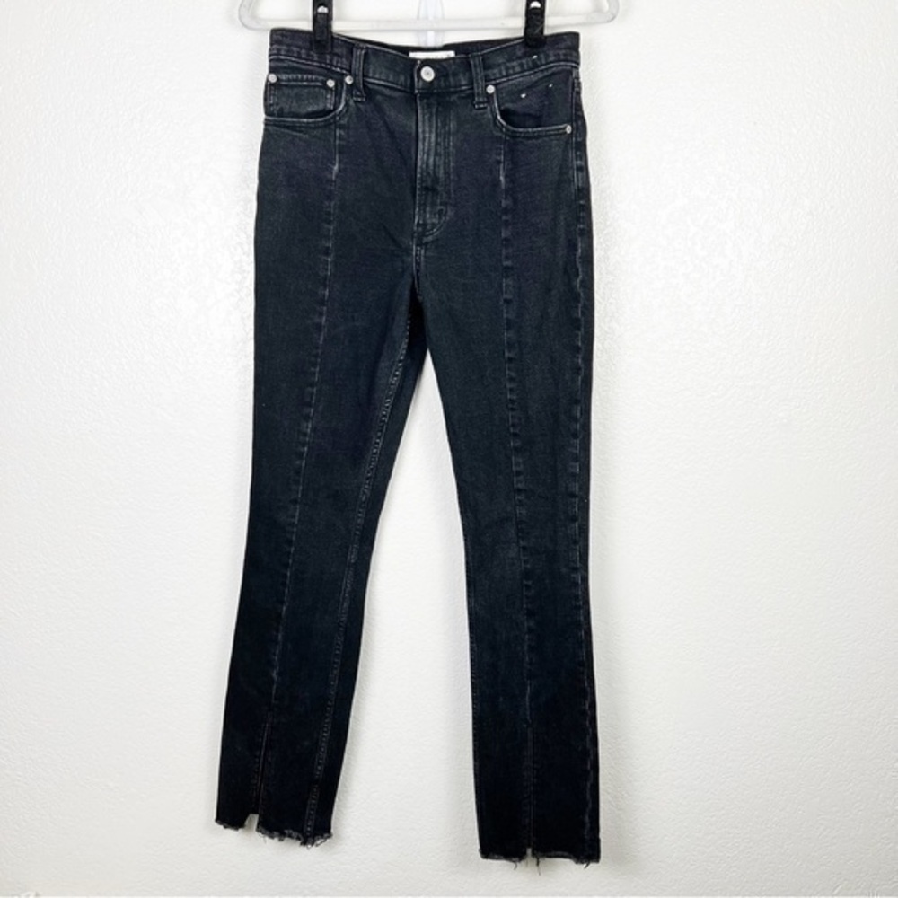 Abercrombie & Fitch The Skinny High Rise Jean Seamed Black Cotton Blend Size 28